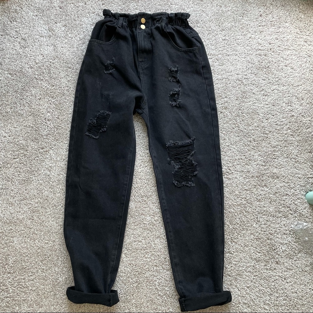 Princess Polly Paper bag boyfriend jeans